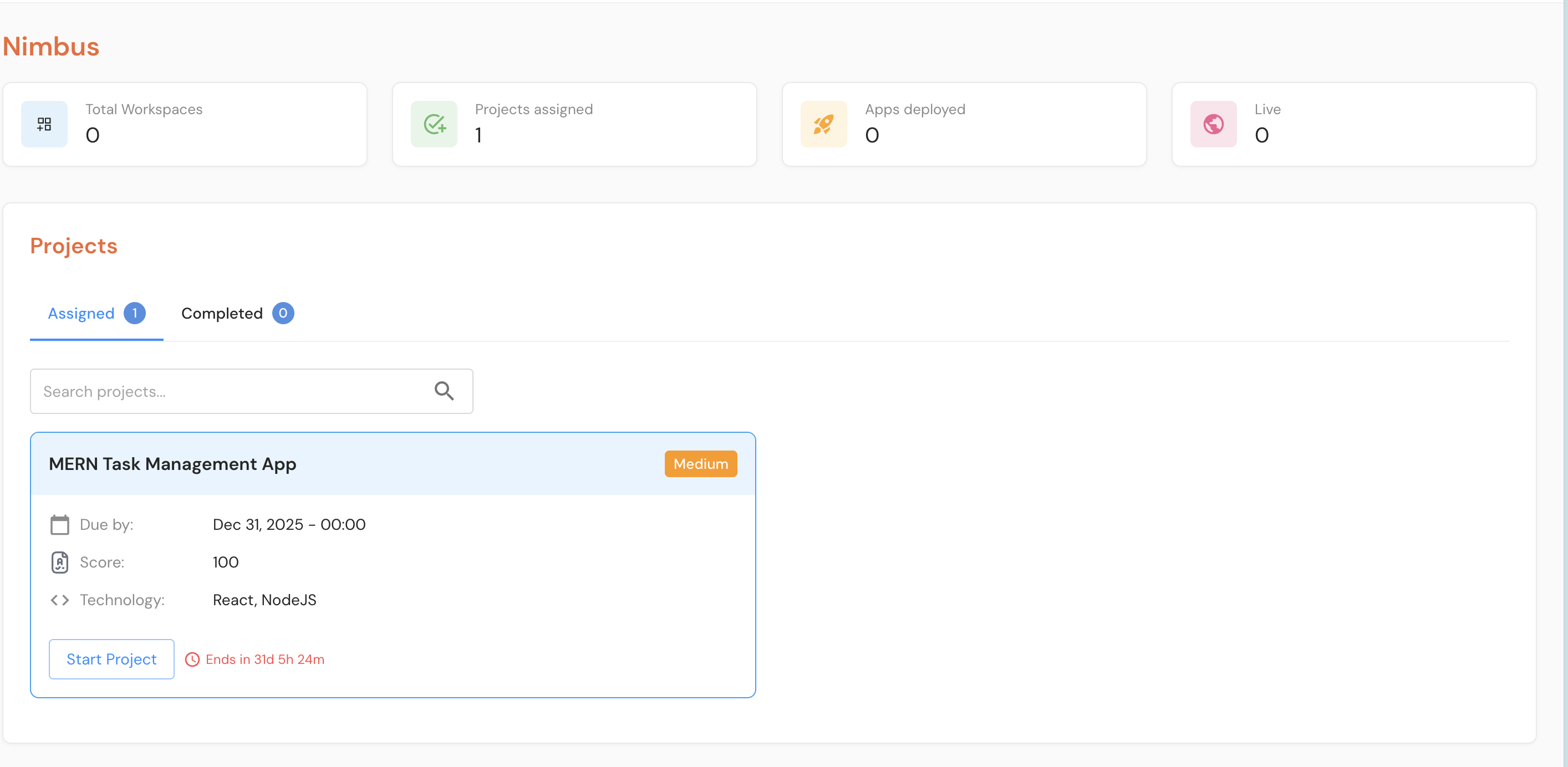 Student Project List